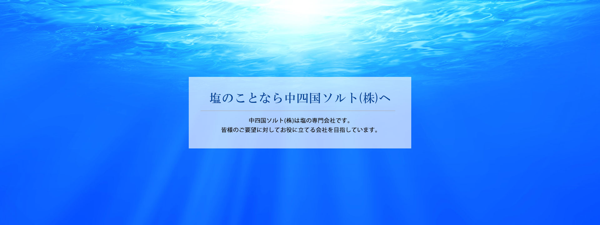 塩のことなら中四国ソルトへ